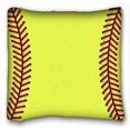 thumbnail image 1 of WinHome Yellow Softball Custom Pillowcase Standard Size 18x18 Inches Two Side Print, 1 of 1