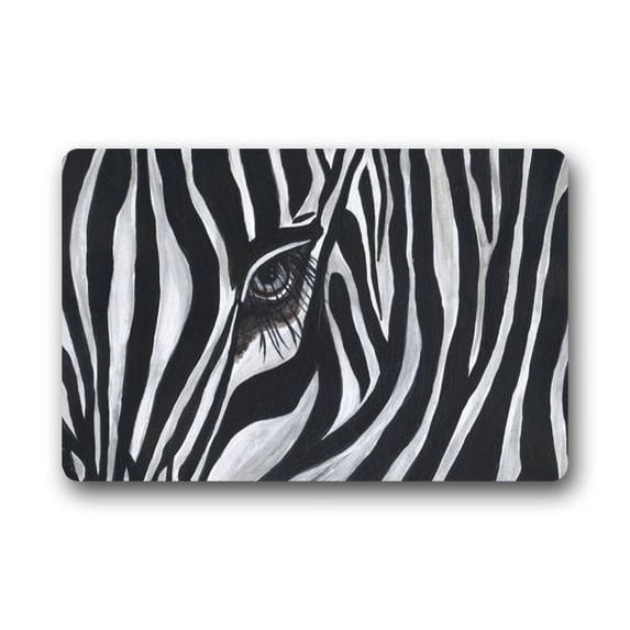 WinHome Zebra Doormat Floor Mats Rugs Outdoors/Indoor Doormat Size 23.6x15.7 inches