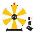 thumbnail image 1 of WinSpin 24" Display Prize Wheel Yellow & White DIY Tabletop 12 Slots Modular Custom Spinning Wheel for Pop Up Trade Show, 1 of 8