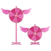 WinSpin 24 Dual Use Prize Wheel Tabletop or Floor Stand Fortune Spinning Pink