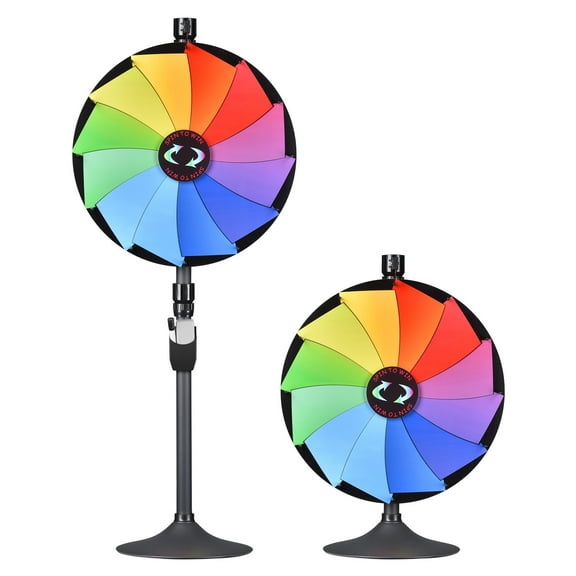 WinSpin 24" Dual Use Prize Wheel Tabletop or Floor Stand Fortune Spinning Wheel for Tradeshow Carnival Game Wheel, Pinwheel Series