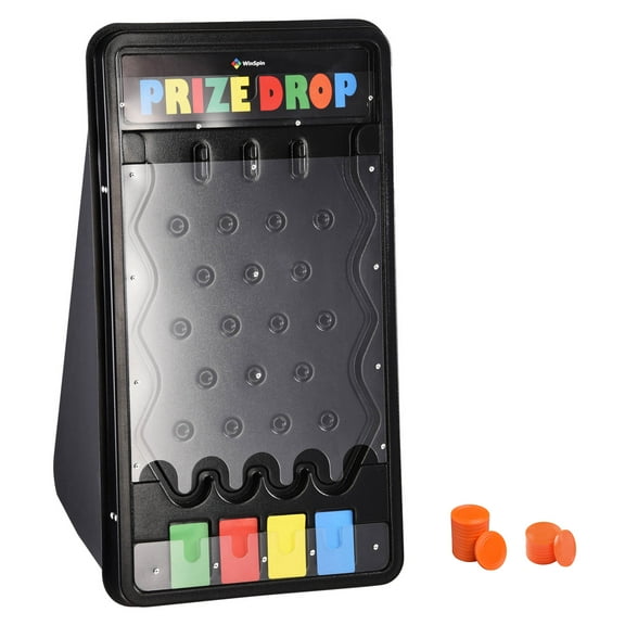 WinSpin 25" Prize Drop Board Disk Drop Game w/20 Pucks Home Tradeshow
