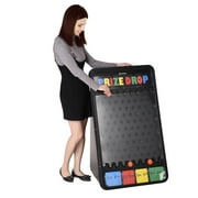 WinSpin 41x25 Prize Drop Board Foldable Stand Disk Drop Board Game with 12 Playing Pucks for Carnival Tradeshow Party Live Stream