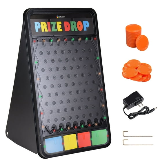 WinSpin 41x25" Large Prize Drop w/ LED Light 24 Pucks Board Game Carnival Party