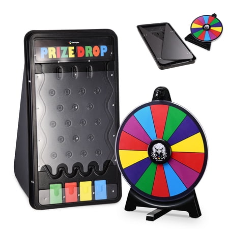 WinSpin Mini Tabletop Prize Drop Board & 12" Prize Wheel Kit Fortune Game Eagle