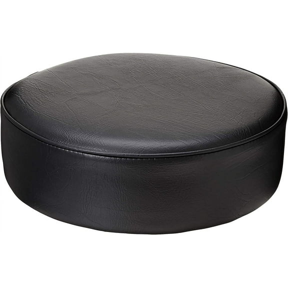 WinVoyage 14" Black Vinyl Bar Stool Replacement Seat, Heavy Duty, Round, Backless, Fits ROY 7711, 7712, 8812, 7723