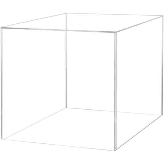 WinVoyage 14" Clear Acrylic Display Riser Box, Open Side, No Lid - Versatile Retail Storage & Product Platform