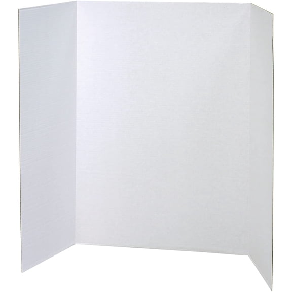 WinVoyage 48"x36" White Tri-Fold Presentation Boards, 12-Pack for Projects & Displays