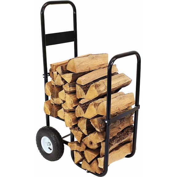 WinVoyage Firewood Log Dolly Cart w/ Wheels - 250lb Capacity, Heavy-Duty Steel for Outdoor Wood Transport