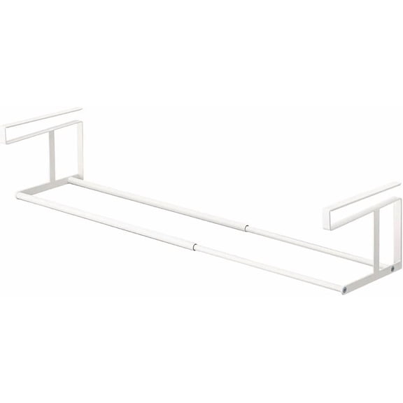 WinVoyage White Floating Telescopic Shoe Rack, 17.9-31.5" Steel, Space Saving Shoe Storage