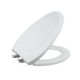 thumbnail image 1 of WinZo ES001 Elongated Plastic Toilet Seat Soft Close in White with Top Mount Bolts,Easy Install, 1 of 6