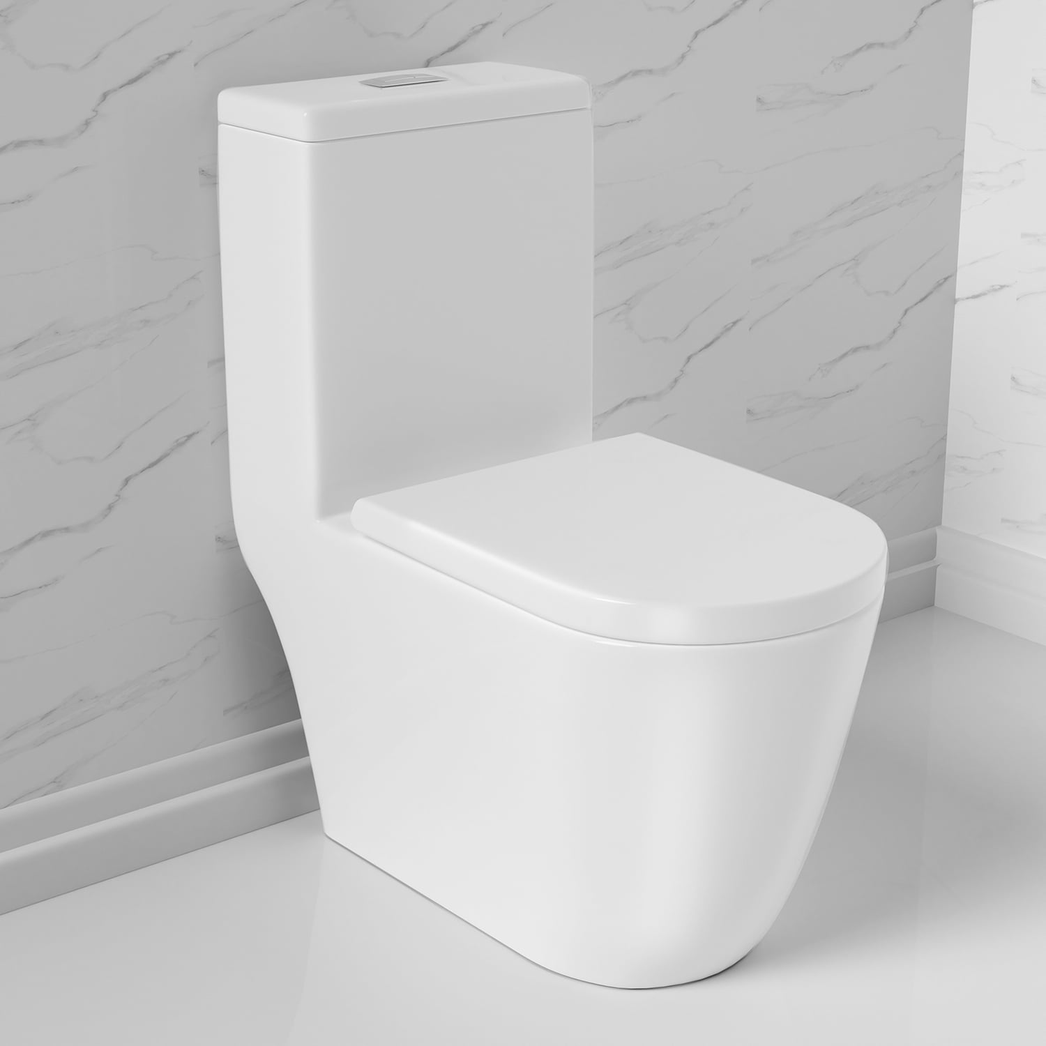 【WOOHWA】WH UNDER SLIT PT WinZo Rear One Piece Toilet Efficiency Dual Flush With UF