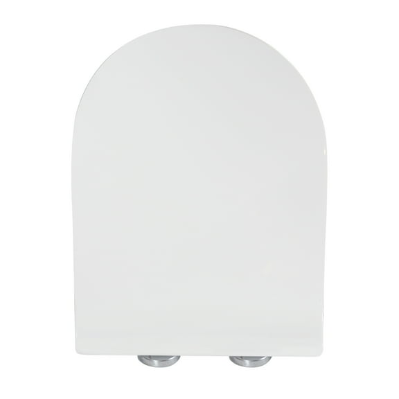 WinZo UF080 18.25" Long Elongated U Shape Toilet Seat Soft Close Quick Release UF Heavy Duty Bigger Cover White