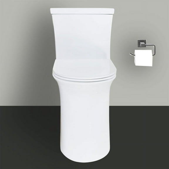 WinZo White, Elongated Tall Dual Flush Toilet