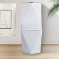 thumbnail image 1 of WinZo WZ5070 Square One Piece Elongated Toilet With UF  Soft-Close Seat Dual Flush Powerful Flushing Unique Design White 12" Rough-in, 1 of 6