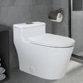 thumbnail image 1 of WinZo WZ5081T Dual Flush Elongated One Piece Toilet Low Profile Standard 12" Rough-in Modern Bathroom White, 1 of 5