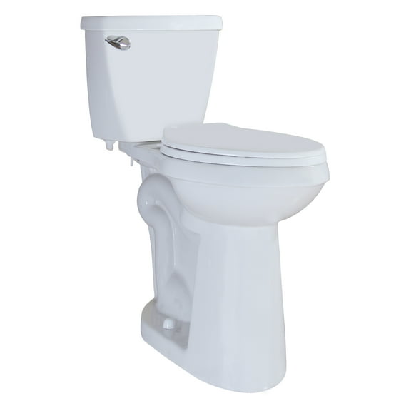 WinZo WZ5888C 21.25-inch Extra Tall Two Piece Toilet Elongated 1.28 GPF Front Flush for Seniors Porcelain White