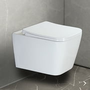 WinZo WZ5923 Square Wall Hung Toilet Rectangular Design Mounted Bowl with UF Soft Close Seat Included,White Visit the WinZo Store