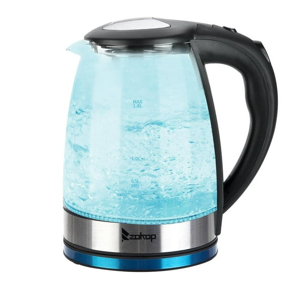 Winado 1.8L Electric Kettle Glass Hot Water Boiler & Tea Heater with 7 LED lights