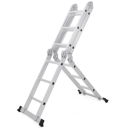 Winado 12.5FT(3.8m) 12-Steps Scaffold Ladder, 7 in 1 Extension Ladder, EN 131 Standard