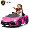 thumbnail image 1 of Winado 12V Ride on Car, Licensed Lamborghini Revuelto Electric Car with Remote Control, Music, LED Lights, Ride on Toys for Kids Ages 3-6 Boy Girls Gift, Rose Red, 1 of 7