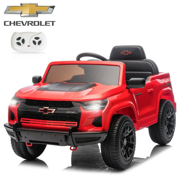 Winado 12V Kids Ride On Car, Licensed Chevrolet Colorado Powered Electric Car with Remote Control, Red