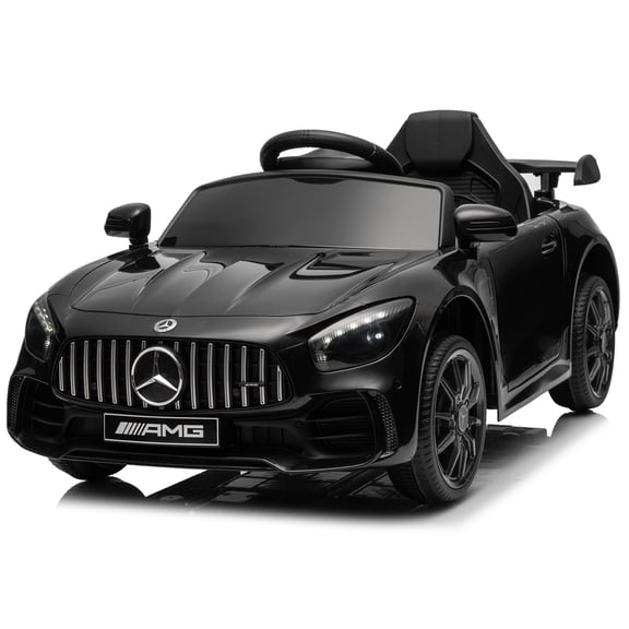Winado 12V Kids Ride On Car for Toddlers, Licensed Mercedes Benz AMG GTR, Powered Electric Vehicle with 2.4G Remote Control, Black
