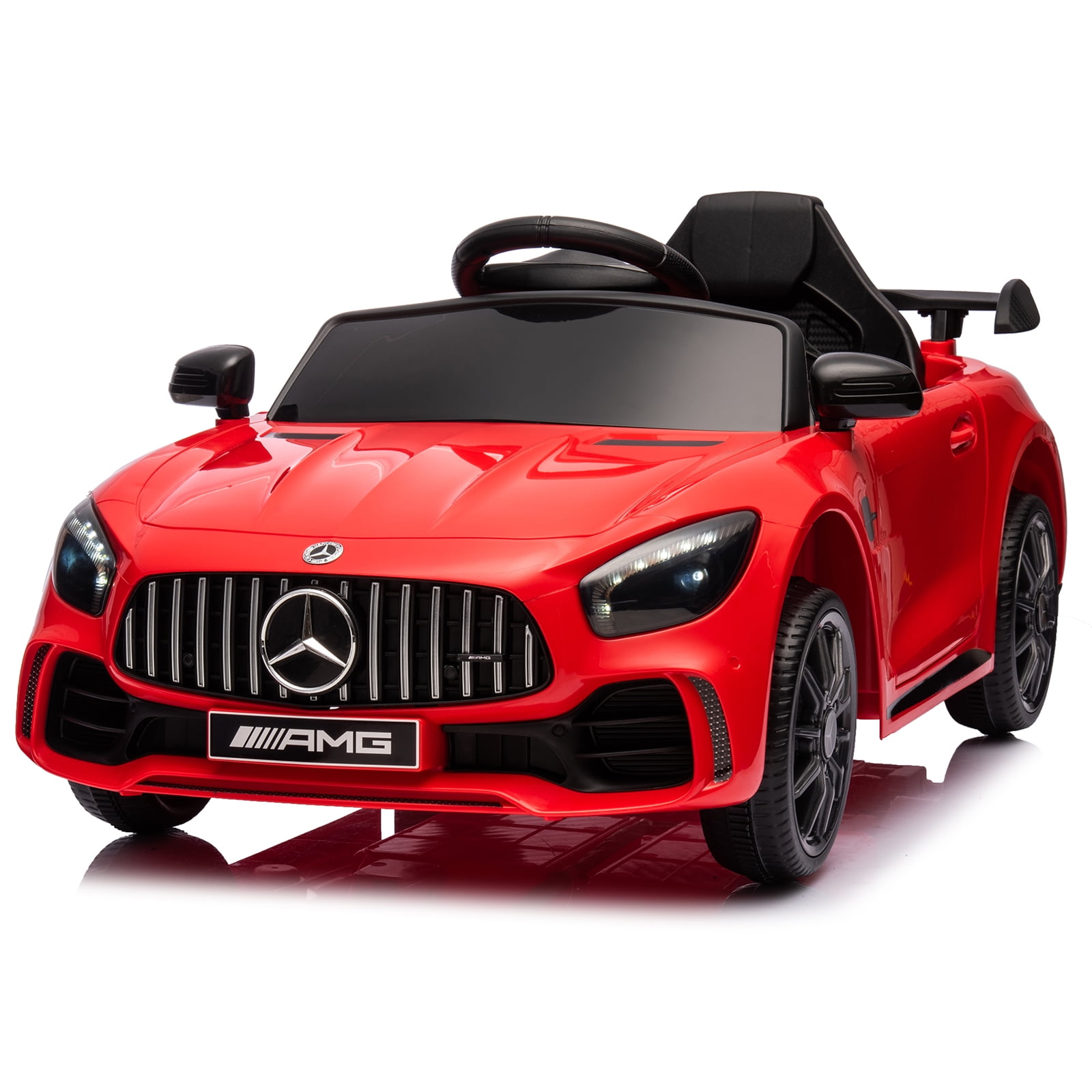 Winado 12V Kids Ride On Car for Toddlers, Licensed Mercedes Benz AMG GTR, Powered Electric Vehicle with 2.4G Remote Control, Red