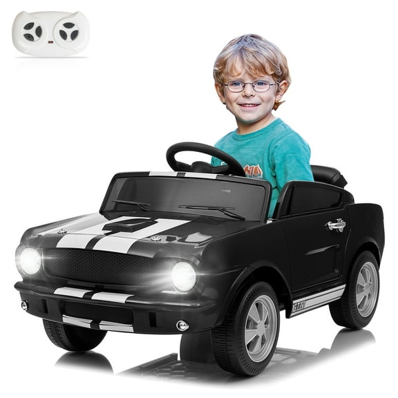 Winado 12V Ride on Toys for Kids, Licensed Shelby Electric Car with Remote Control, Black