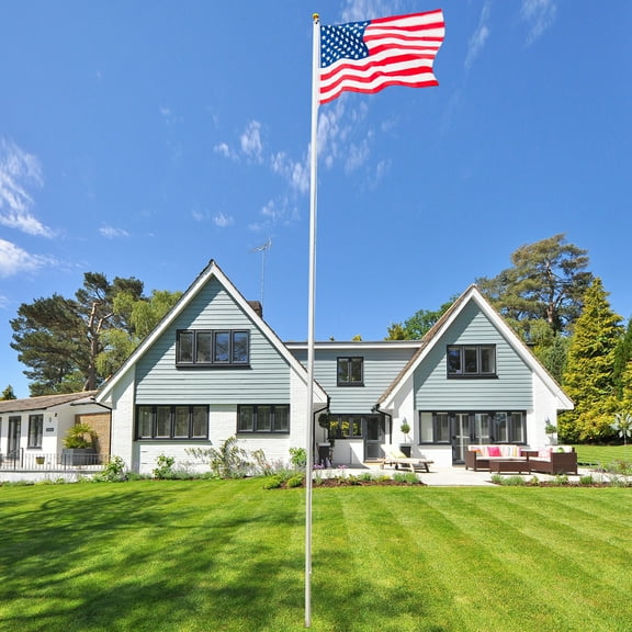 Winado 20ft Solemn Outdoor Decoration Sectional Flag Flagpole Kit
