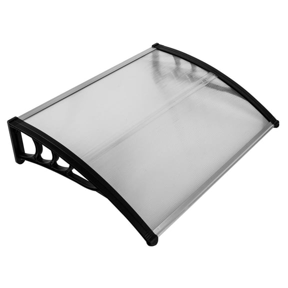 Winado 39"x29" Window Awning Front Door Canopy Patio Cover Black