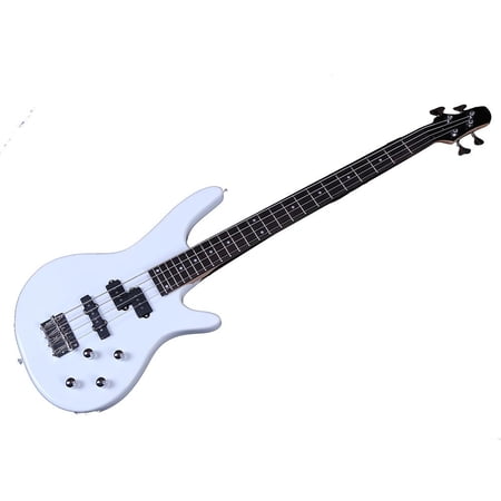 Winado 4-String Exquisite Stylish Bass Guitar w/ Power Line and Wrench Tool