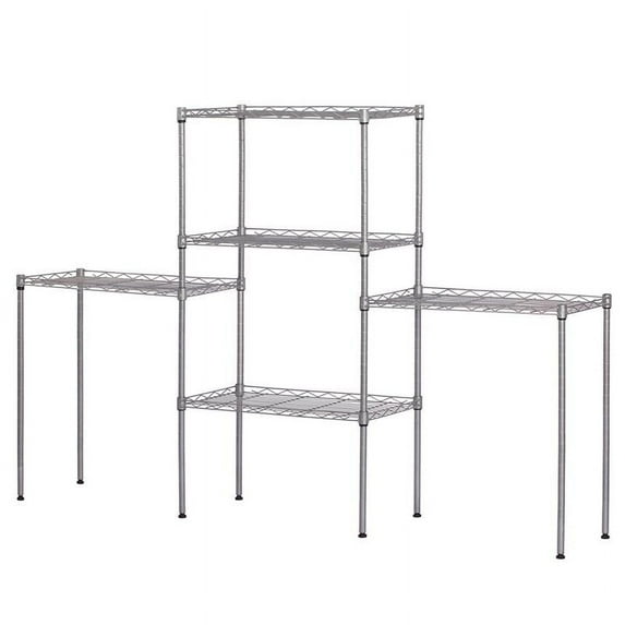 Winado 5-Layer Microwave Stand Storage Rack,Silver