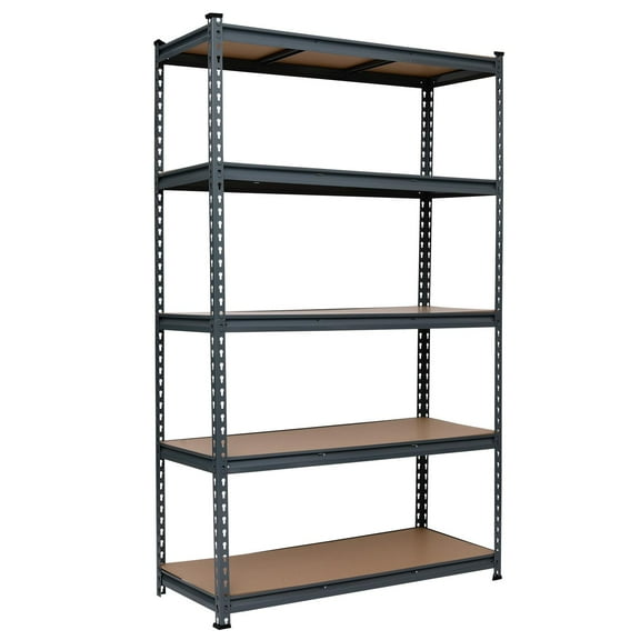 Winado 5-Shelf Garage Steel Storage Unit, Freestanding Storage Rack Organizer, Black