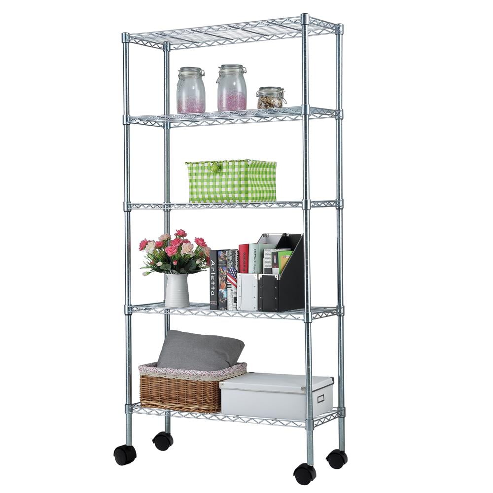 Winado 5 Tier Heavy-duty Shelf Adjustable Wire Metal Shelving Rack