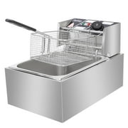 Winado 6.3QT Commercial Stainless Steel Deep Fryer Machine Single Tank Design Restaurant