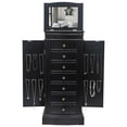 thumbnail image 1 of Winado 7 Drawer Wooden Jewelry Cabinet Chest Storage Organizer Stand, Black, 1 of 9