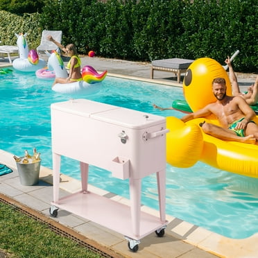 Winado 80QT Iron Spray Cooler with Shelf Pink