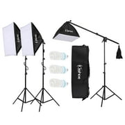 Winado 86" Photography Studio 3 Soft Box Light Stand Continuous Lighting Kit Diffuser