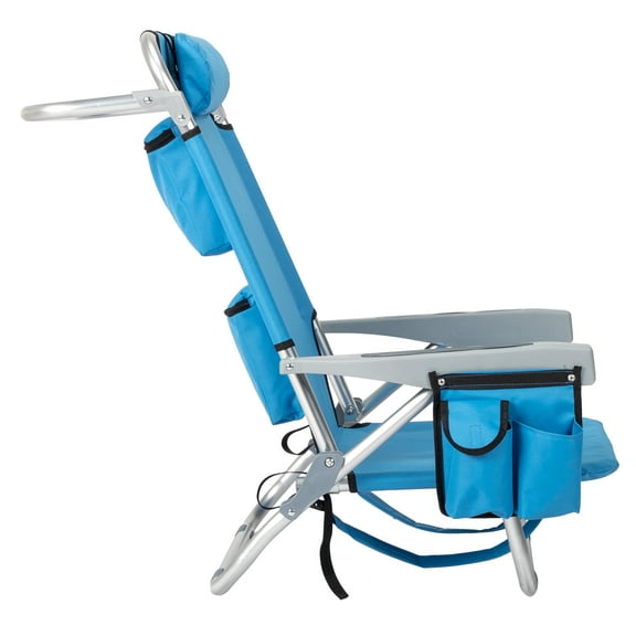 Winado Backpack Beach Chair Folding Portable Chair Solid Construction Camping Blue