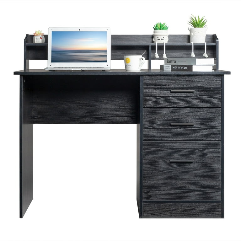 Small black computer table discount