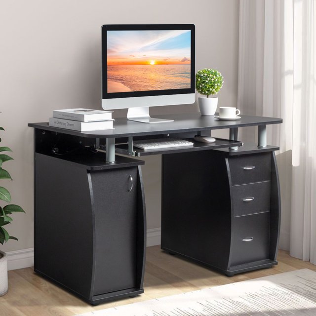 Winado Computer Desk with Wireless USB Charging, Study Writing Desk