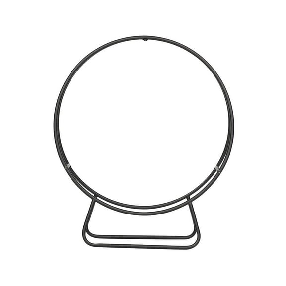 Winado Firewood Log Rack 24in Outdoor Steel Round Wood Storage Holder for Fireplace