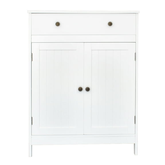 Winado Free Standing Bathroom Cabinet with Drawer and Adjustable Shelf, Kitchen Cupboard, White