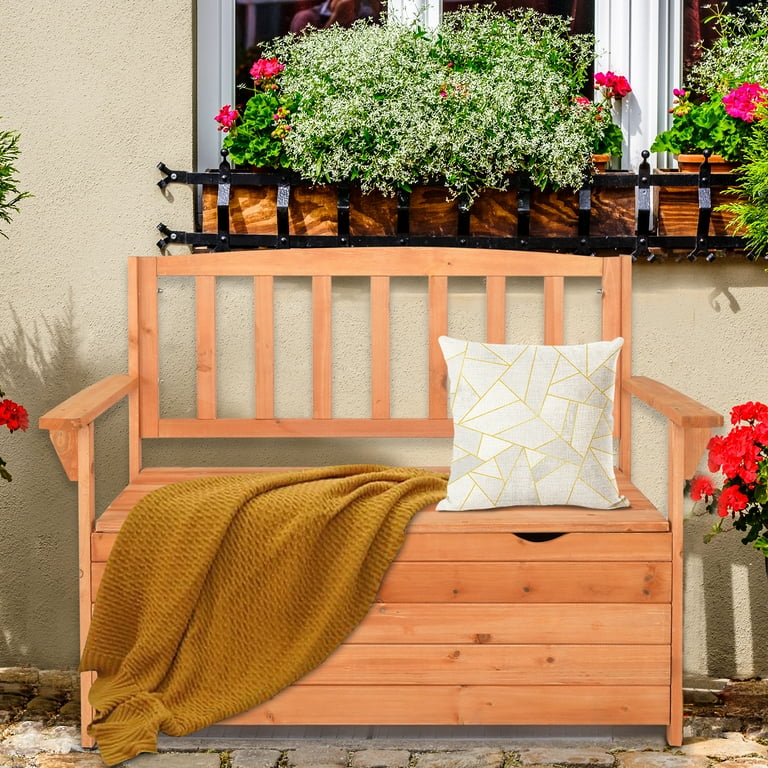 Patio deck box bench new arrivals