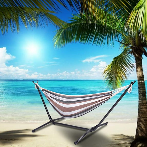 Winado Hammocks Hammock Chair with Stand,Carry Bag Included-Coffee Stripe