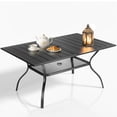 thumbnail image 1 of Winado Patio Dining Table for 6 Person, 59 in Iron Rectangular Table, 1 of 10