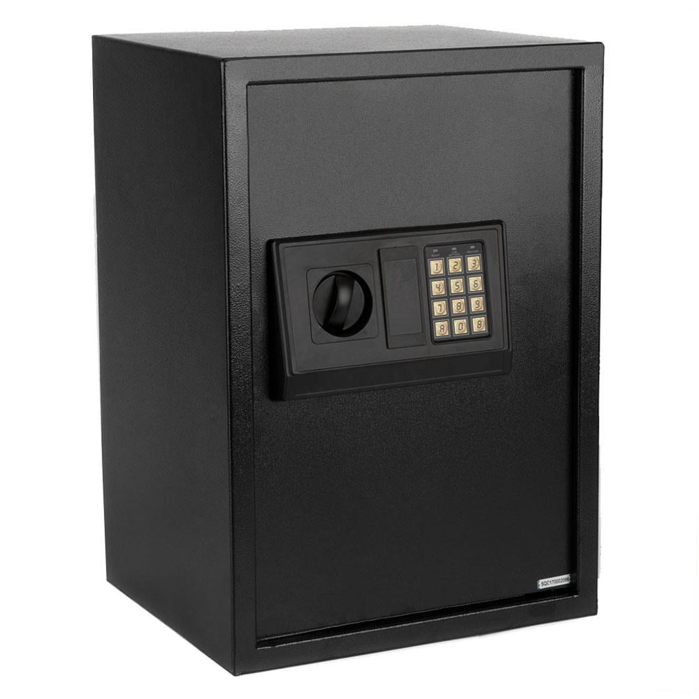 Black Iron Digital Electronic Safe with Keypad and Emergency Key, 1.45 Cu Ft