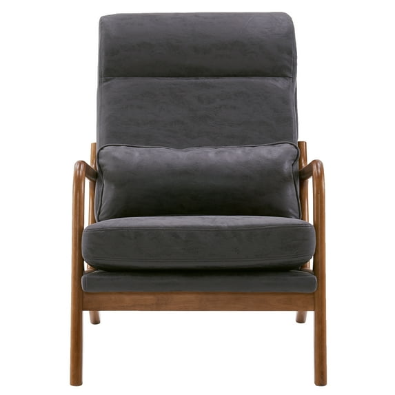 Winado Living Room Chairs Fabric Accent Chair, Padded Armchair for Kitchen Leisure Bedroom and Reataurant Dark Gray