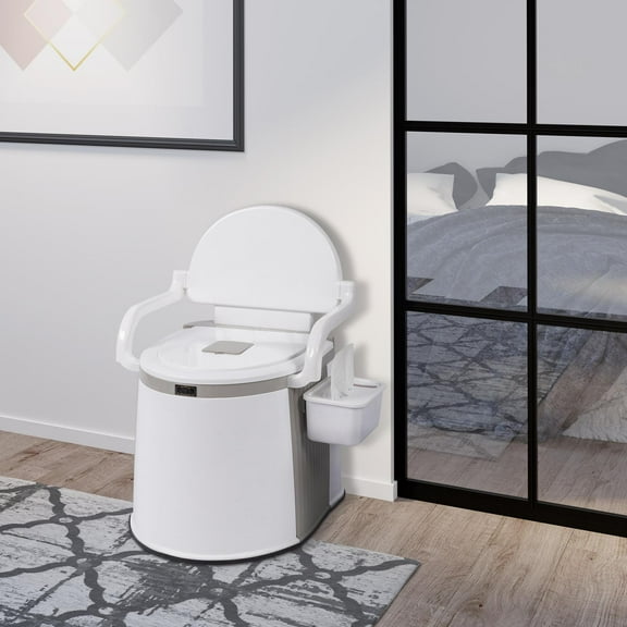 Winado Portable Travel Toilet Indoor Outdoor Commode White